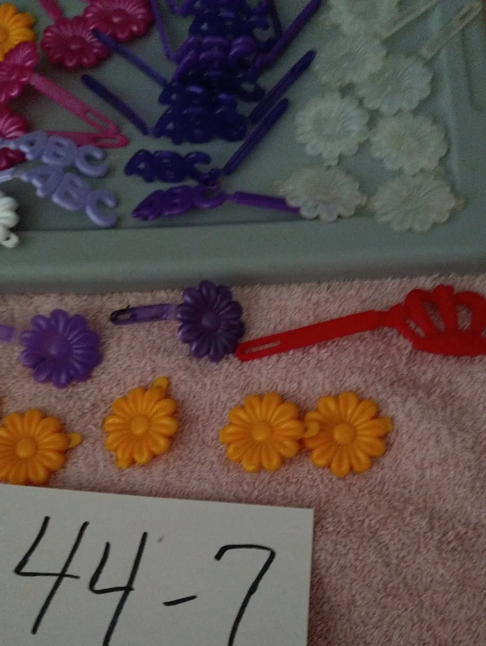 Kids Flower & Shape Hair Clip Set - Purple, Yellow, White, Clear, Pink, Red